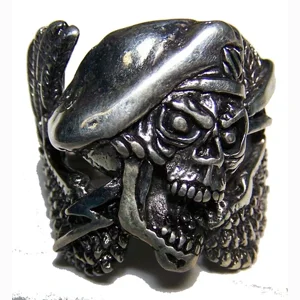 Special Forces Skull W/Wings Ring