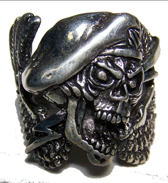 Special Forces Skull W/Wings Ring