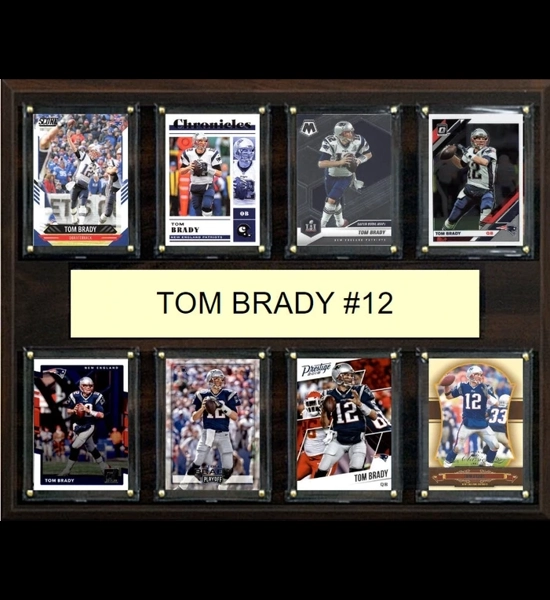 Tom Brady 8 Card 12" x 15" New England Patriots Wood Plaque