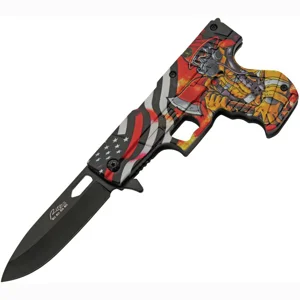 Firefighter Gun Linerlock Knife
