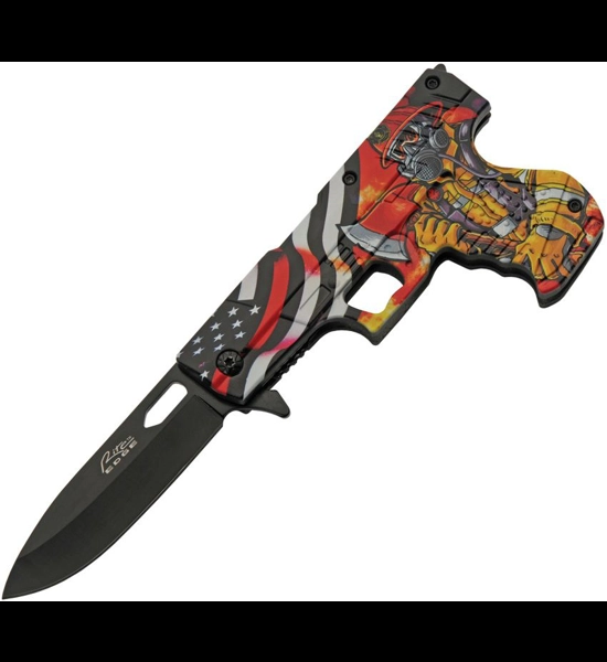 Firefighter Gun Linerlock Knife
