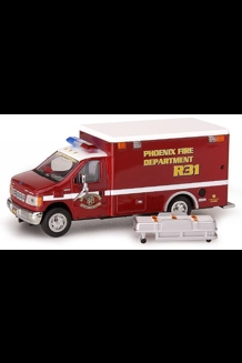 Code 3 Phoenix Fire Department E-350 Ambulance Diecast