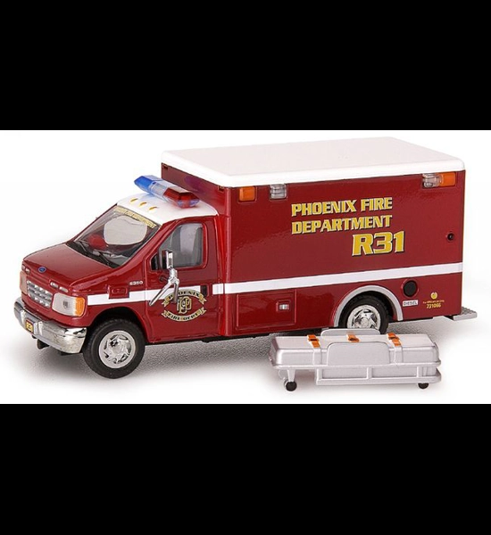 Code 3 Phoenix Fire Department E-350 Ambulance Diecast