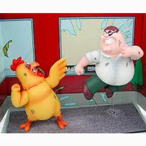 Mezco Family Guy Giant Chicken vs Peter Figures