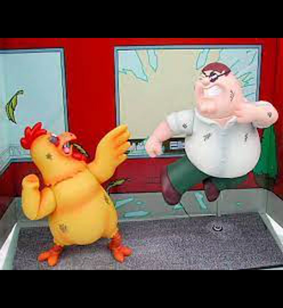 Mezco Family Guy Giant Chicken vs Peter Figures