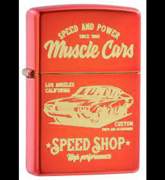 Muscle Cars Metallic Red Zippo Lighter