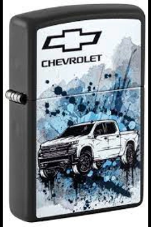 Chevrolet Silverado Black Matte Zippo Lighter