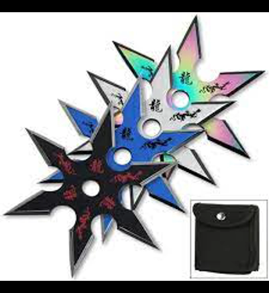 4 PC Ninja Throwing Stars Anime Shuriken Blade
