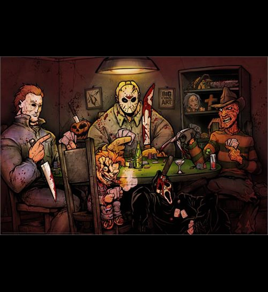 Slashers Poker Table Poster 24" x 36"