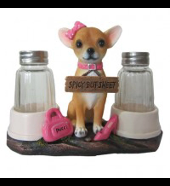Female Chihuahua Hot & Spicy Salt & Pepper Shakers