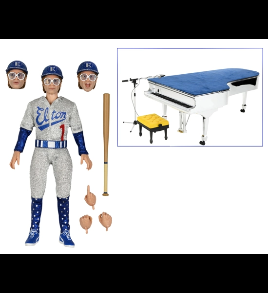 NECA Elton John W/Piano 1975 8" Action Figure