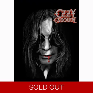 Ozzy Osbourne Blood Lips Fabric Poster 30