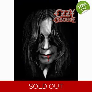 Ozzy Osbourne Blood Lips Fabric Poster 30