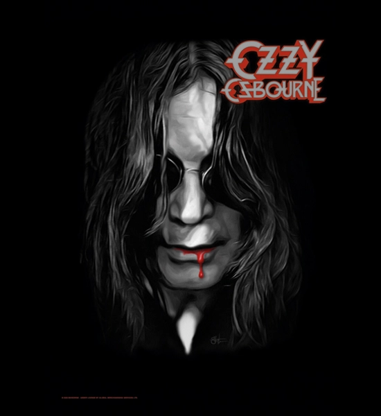 Ozzy Osbourne Blood Lips Fabric Poster 30"x40"