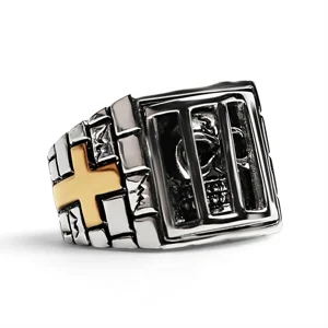 Medieval Jailed Skull Ring