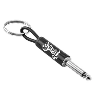 Ghost Logo Guitar Plug Keychain