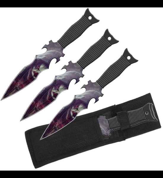 Pennywise Clown 3 PC Throwing Knife Set