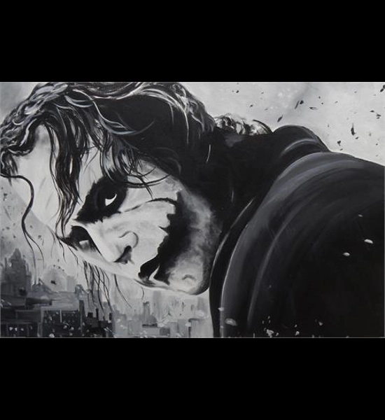 Joker B&W 24" x 36" Poster