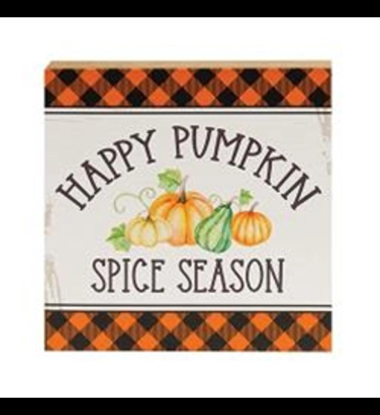 Happy Pumpkin Spice Season Wood Block
