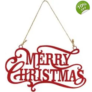 Merry Christmas Red Hanging Sign