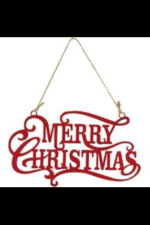 Merry Christmas Red Hanging Sign