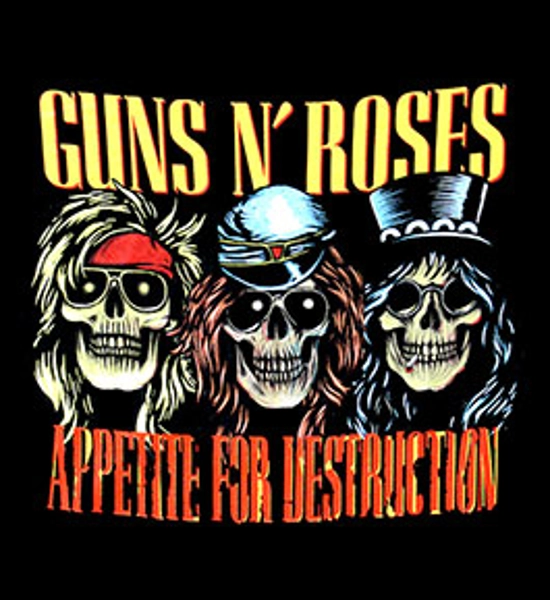 Guns N Roses AFD Skulls T-Shirt XL