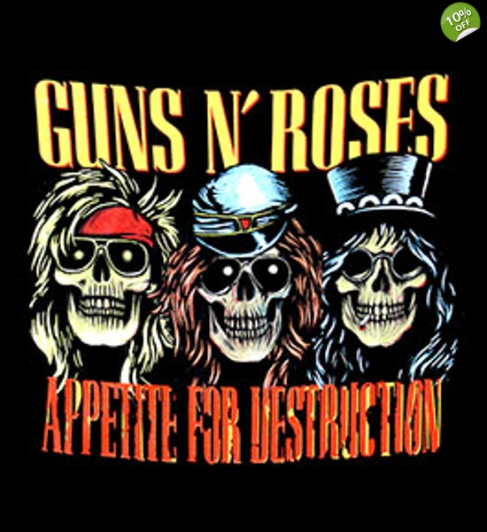 Guns N Roses AFD Skulls T-Shirt XL