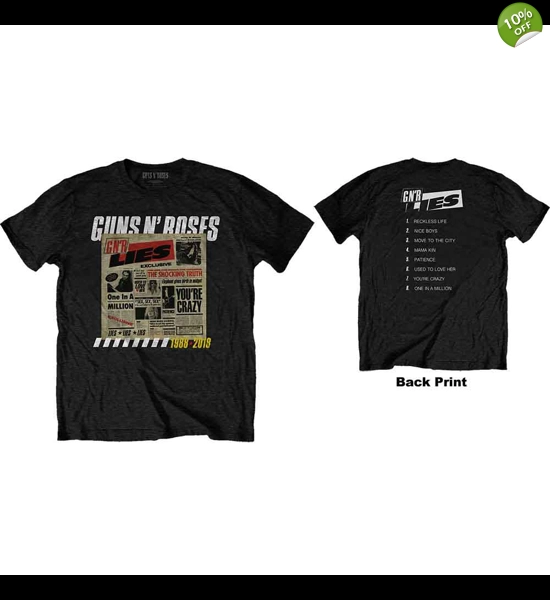 Guns N Roses - Lies Track List T-Shirt