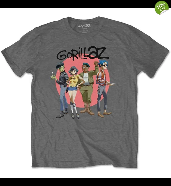 Gorillaz - Group Circle T-Shirt