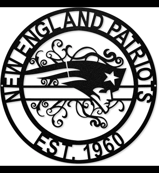 New England Patriots Laser Cut Metal Sign