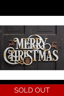 Metal Merry Christmas Sign 23.5