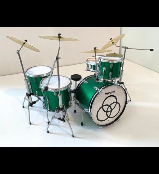 Axe Heaven John Bonham Green Sparkle Drum Kit Replica