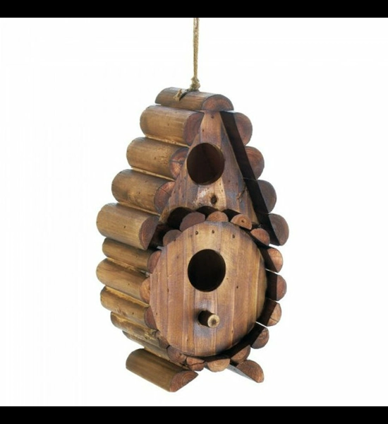 Round Log Cabin Bird House