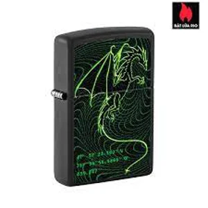 Cyberpunk Dragon Black Matte Zippo