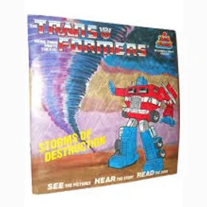 Transformers G1 1985 Storms Of Destruction Book & Record Set