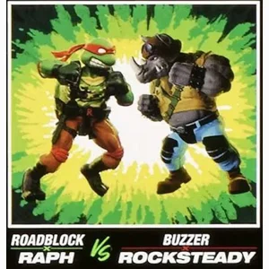 TMNT x G.I. Joe Roadblock x Raph vs Buzzer x Rocksteady Action Figure Set