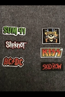 6 PC Set of Rock Band Vinyl Stickers
