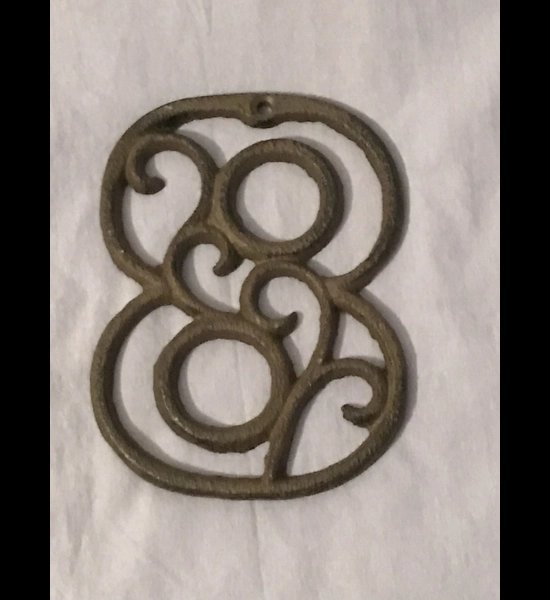 Cast Iron House Number 8