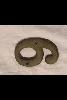 Solid Cast Iron House Number 9