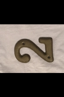 Solid Cast Iron House Number 2