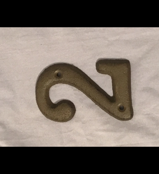Solid Cast Iron House Number 2