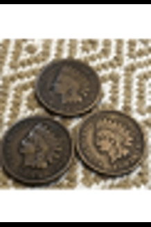 Antique 3 PC Indian Head Penny Set - 1859-1909