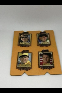 4 PC 1994 24K Gold Plated NASCAR Lapel Pin Set