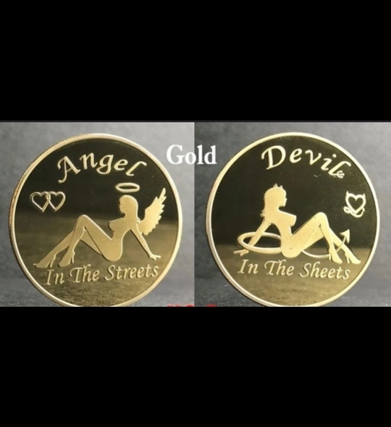 Angel/Devil Girl Novelty Coin