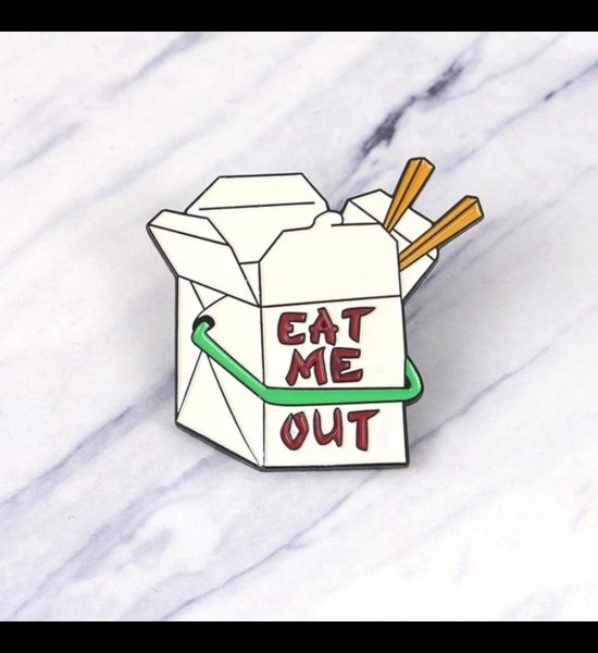 Eat Chinese Food Lapel Pin