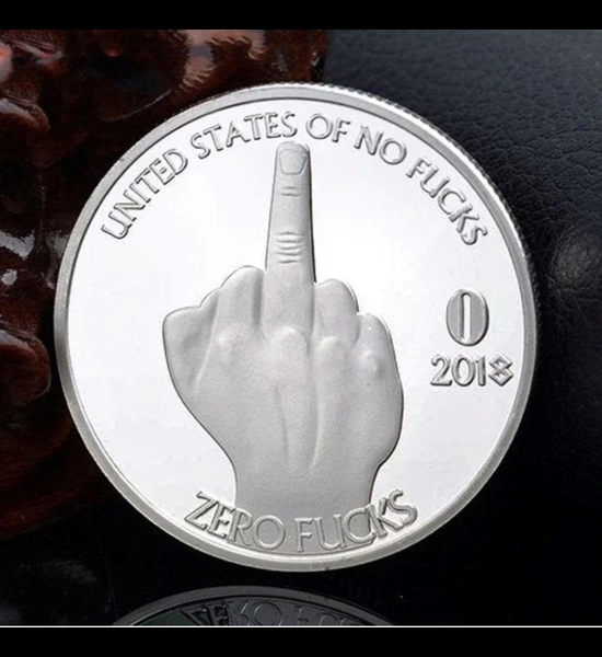 Silver Plated "Finger" Coin