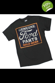 MENS GENUINE FORD PARTS SOLD HERE BLACK TEE T SH..