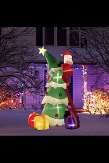 7 FT. Christmas Tree W/Santa Climbing Inflatable