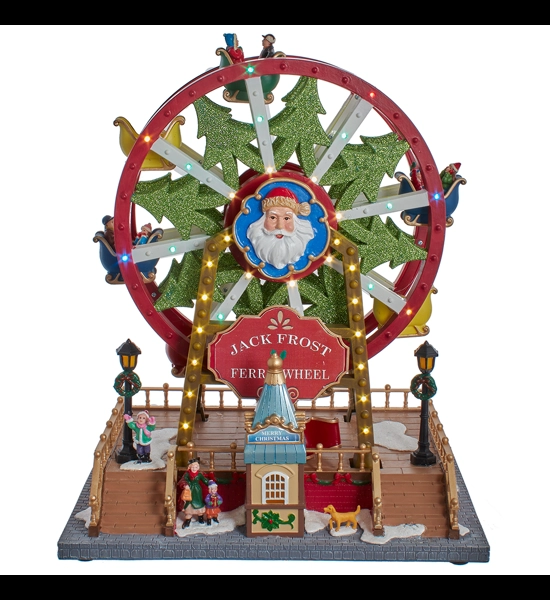 Kurt Adler 13" Lighted Musical Christmas Ferris Wheel