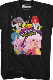 Jem And The Holograms Band Collage Ladies T-Shirt